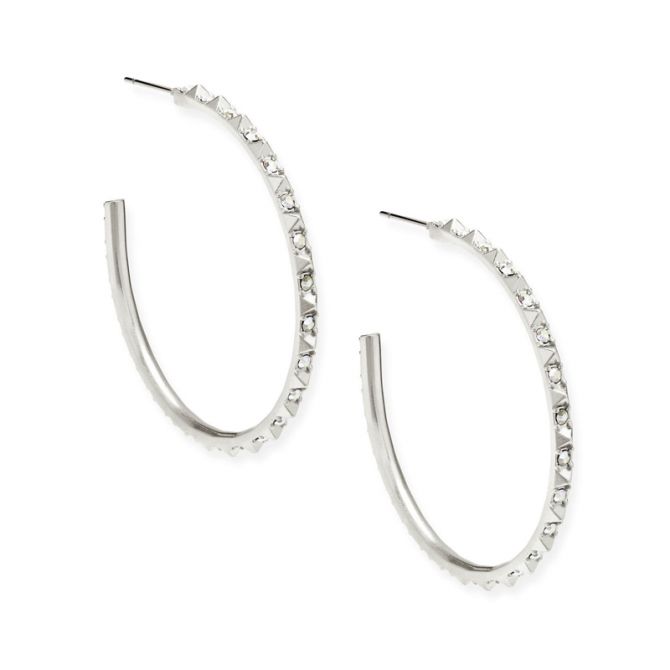 Kendra Scott Veronica Hoop Earrings in Silver Tone