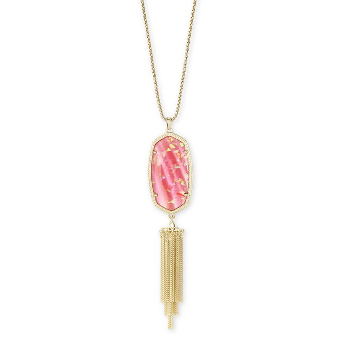 Kendra Scott Rayne Necklace, Iridescent Coral Illusion