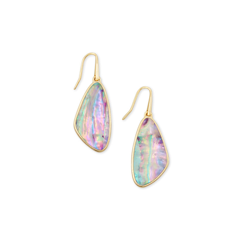 Kendra Scott Mckenna Gold Small Drop Earrings, Lilac Abalone ...