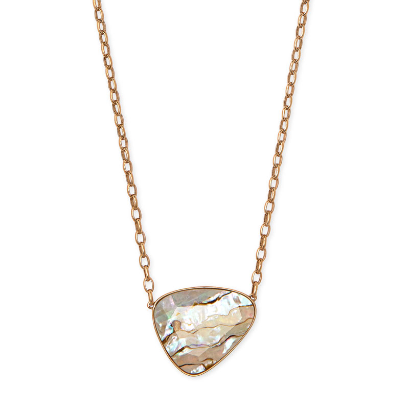 Kendra Scott Mckenna Vintage Gold Pendant Necklace, White ...