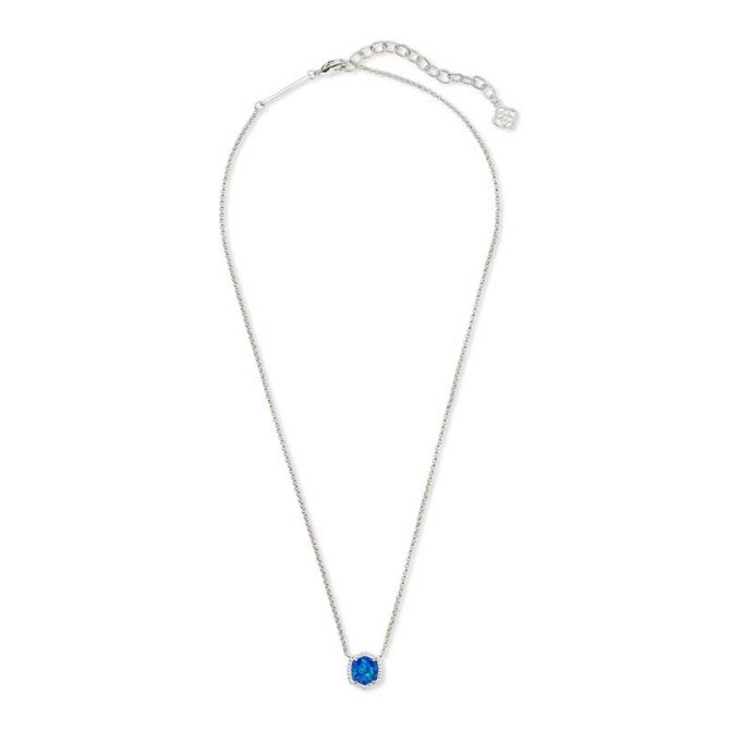 White Tone Lab Royal Blue Sapphire Diamond Choker Necklace Set 