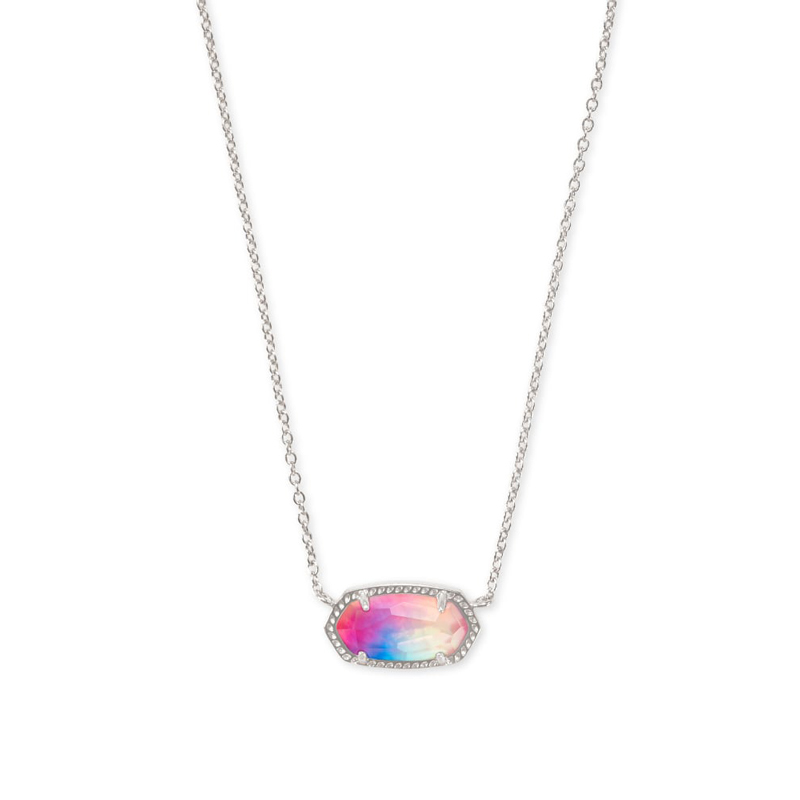 elisa gold pendant necklace in watercolor illusion