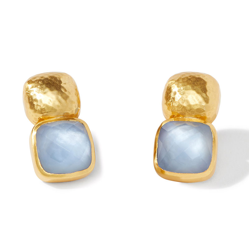 Julie Vos Catalina Earrings in Iridescent Chalcedony Blue | ER540GICA00 ...