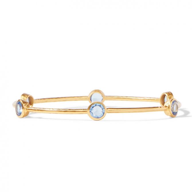 Julie Vos Milano Bangle in Chalcedony Blue