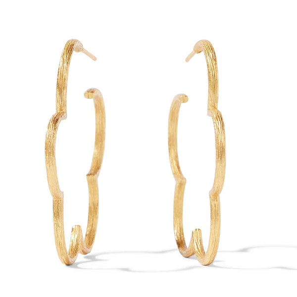 Julie Vos Gardenia Textured Hoop Earrings, Medium