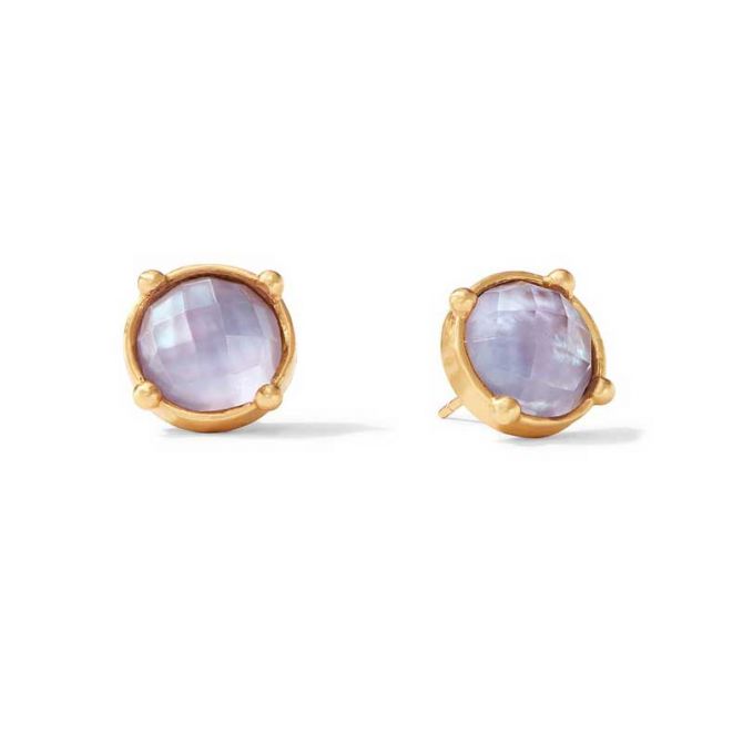 Julie Vos Honey Stud Earrings in Iridescent Lavender