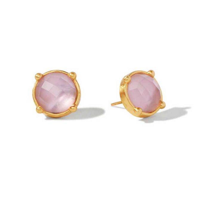 Julie Vos Honey Stud Earrings in Iridescent Rose