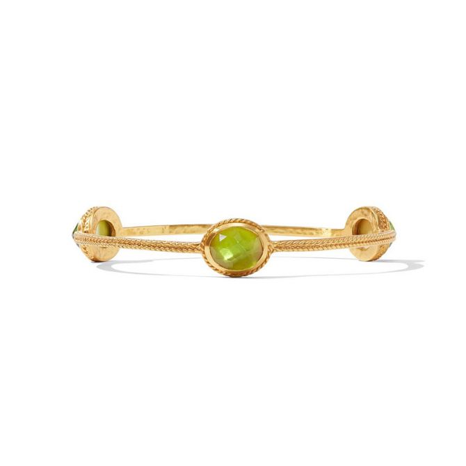 Julie Vos Calypso Bangle in iridescent jade green