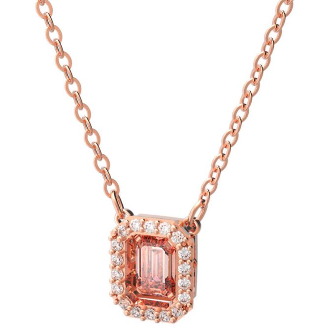 Swarovski Millenia Octagon Cut Pink Zirconia Necklace