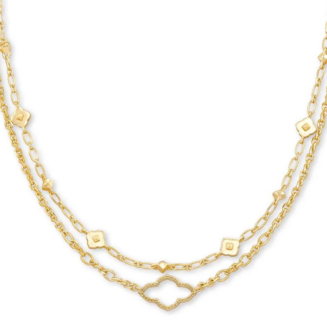 Kendra Scott Abbie Multi Strand Necklace in Gold Tone