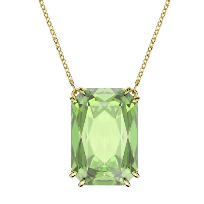 Swarovski Millenia Octagon Cut Pendant, Green and Yellow Gold Tone