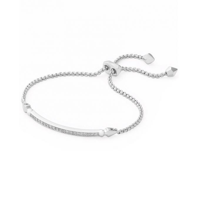 Kendra Scott Ott Adjustable Chain Bracelet in Silver Tone