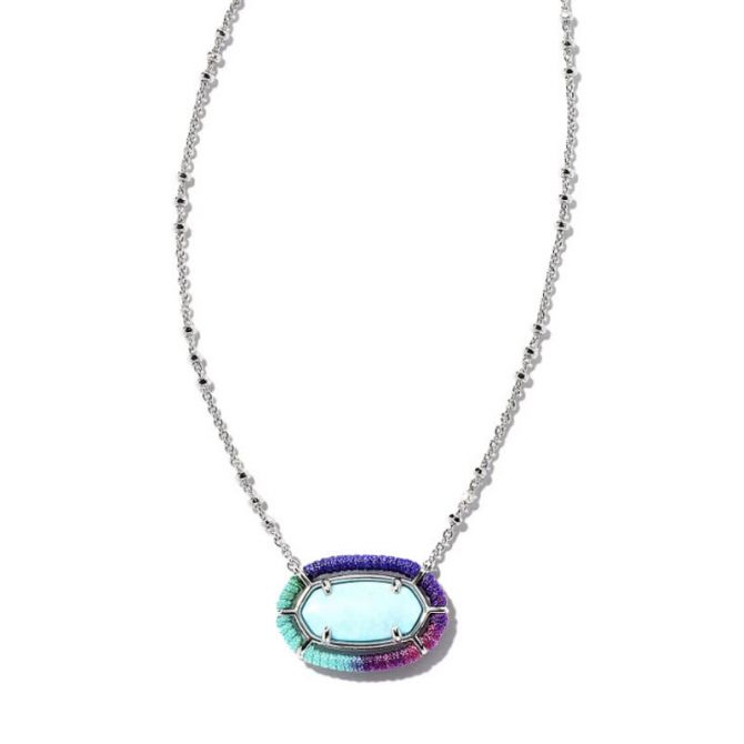 Elisa Silver Pendant Necklace in Amythyst