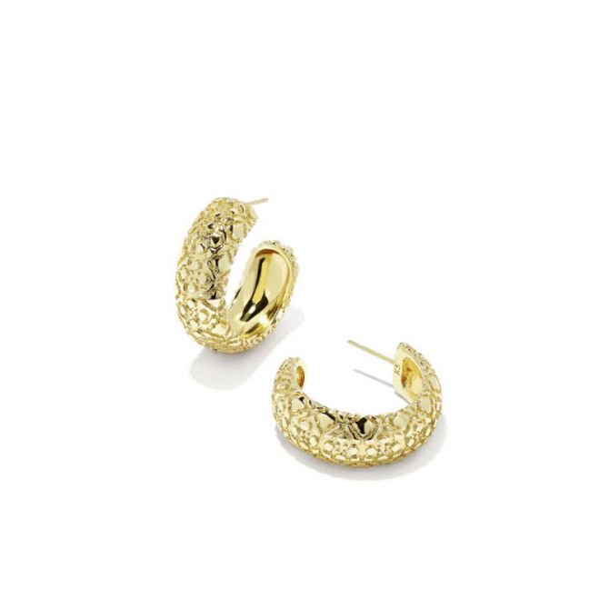 Kendra Scott Harper Small Hoop Earrings in Gold Tone