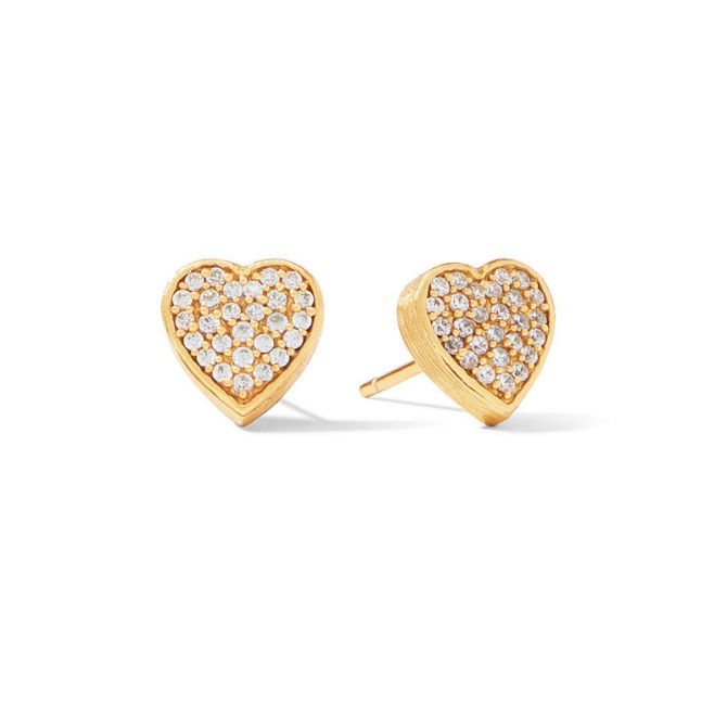 Julie Vos Heart PavÃƒÂ© Stud Earrings