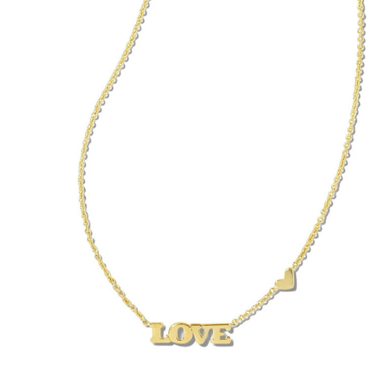 Kendra Scott Love Pendant Necklace in Yellow Gold Tone | 9608801109 ...