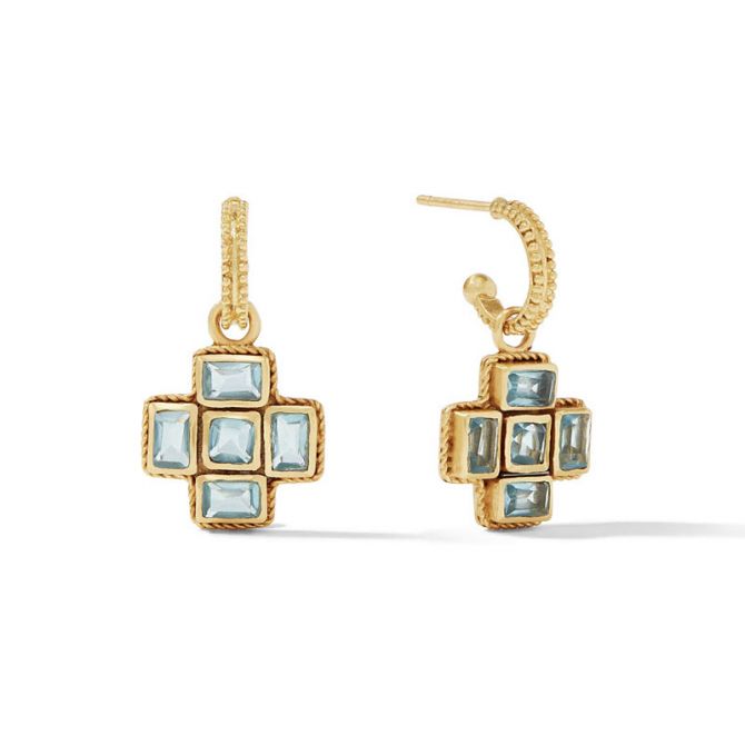 Julie Vos Savoy Hoop and Charm Earrings