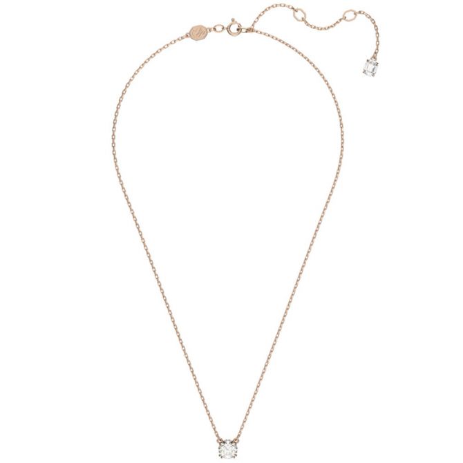 Swarovski Constella Round Cut Pendant, Rose Gold Tone