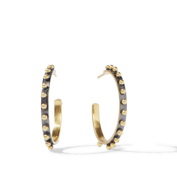 Julie Vos SoHo Medium Hoop Earrings, Mixed Metals