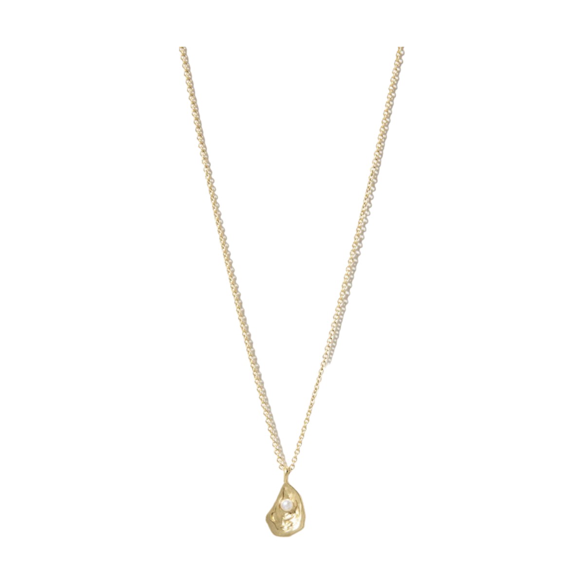 Spartina 449 Sea La Vie Seas the Day Oyster Necklace, Yellow Gold Plate ...