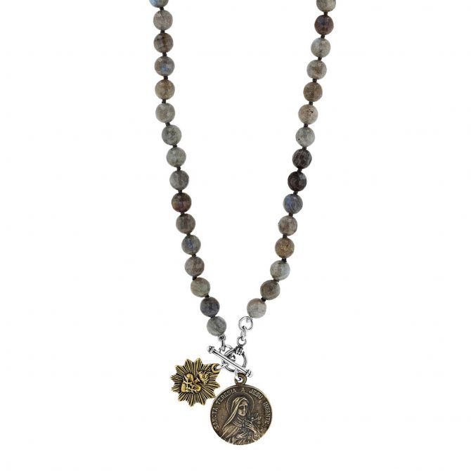 Miracle Icons By Mary Jo Pane Labradorite Necklace, 18"