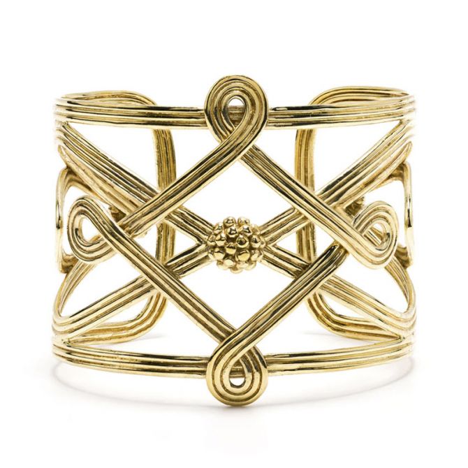 Capucine De Wulf Monique Compass Cuff, Gold Tone