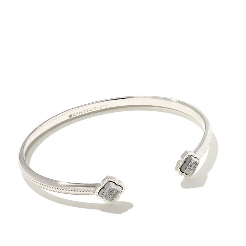 Ashton Gold Half Chain Bracelet in White Pearl