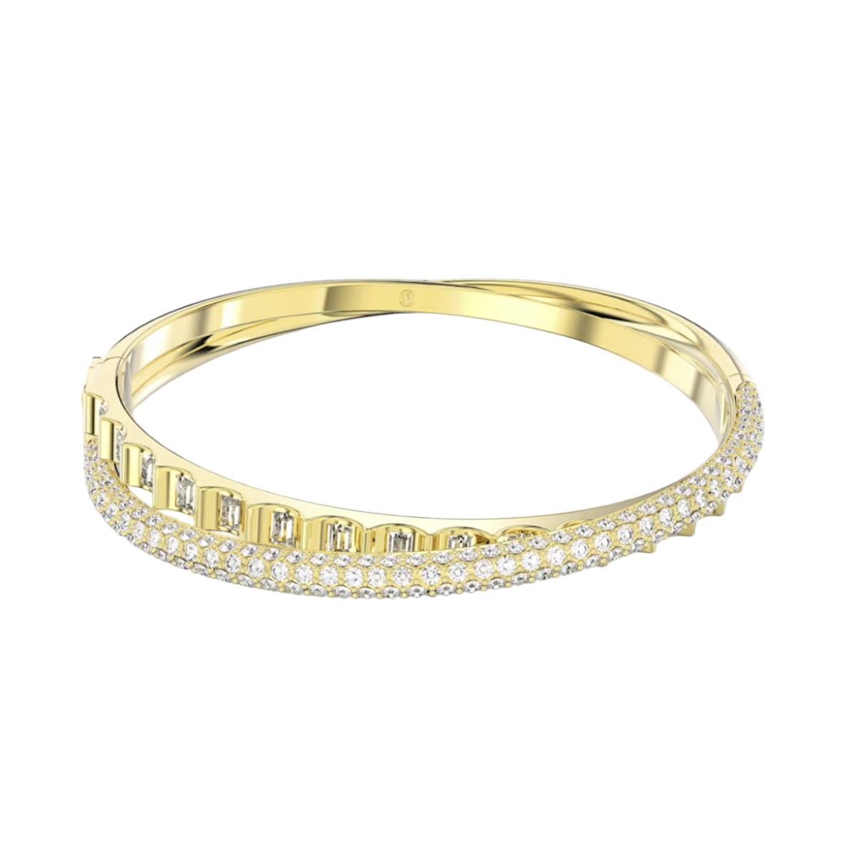 Swarovski Rota Mixed Cuts Bangle, White and Gold Tone Plated | 5663233 ...