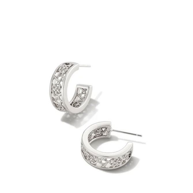 Kendra Scott Kelly Huggie Earrings in Silver Tone