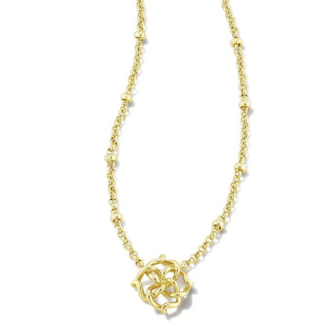 Kendra Scott Kelly Short Pendant Necklace in Gold Tone