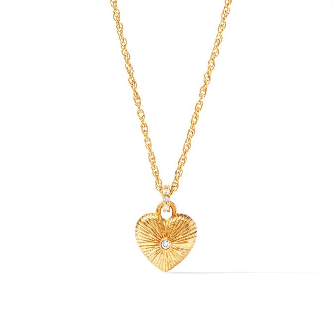 Julie Vos Esme Heart Solitaire Necklace