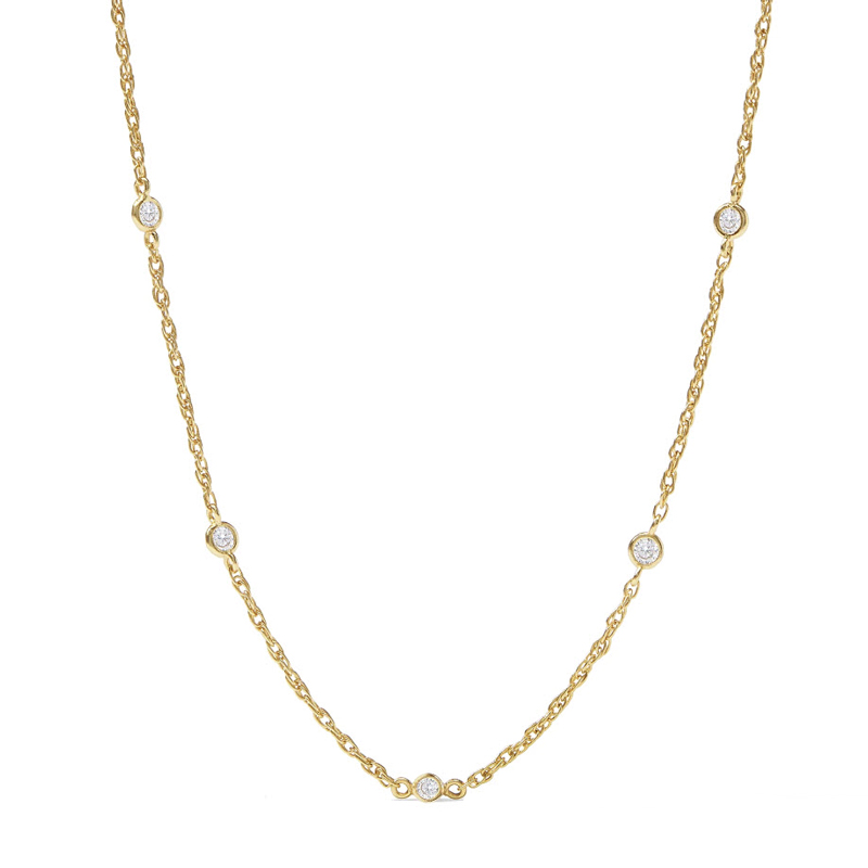 Julie Vos Celeste Delicate Station Necklace | N433GCZ00 | Borsheims