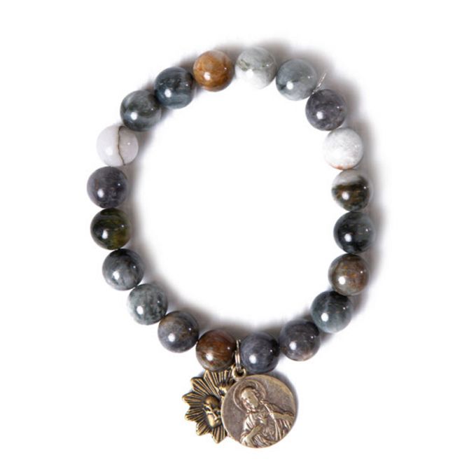 10mm Eagle Eye Jasper Beaded Bracelet