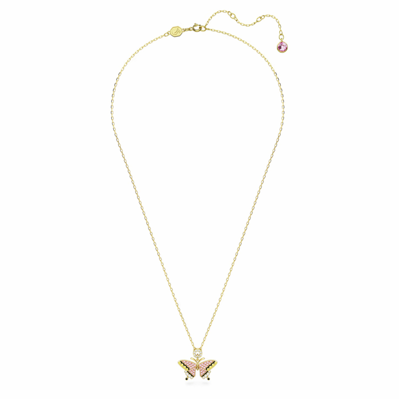 Swarovski Butterfly Idyllia Pendant Necklace, Multicolored and Gold ...
