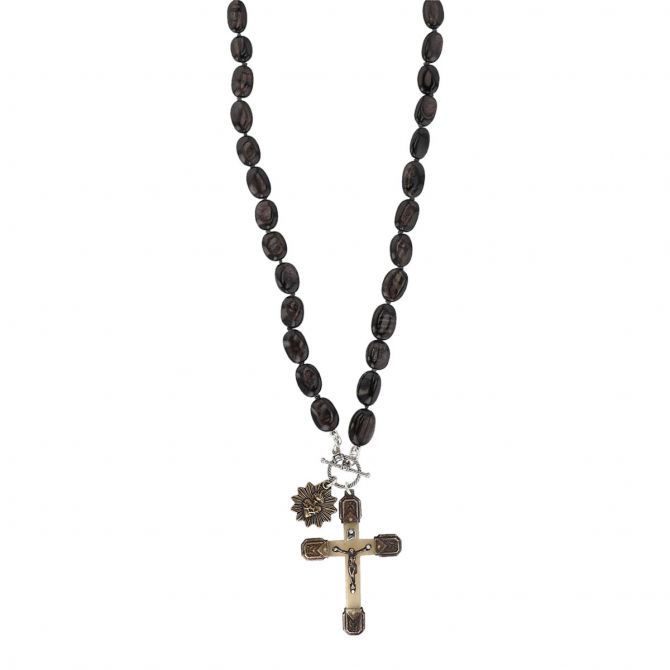 Miracle Icons Hypersthene Beaded Necklace