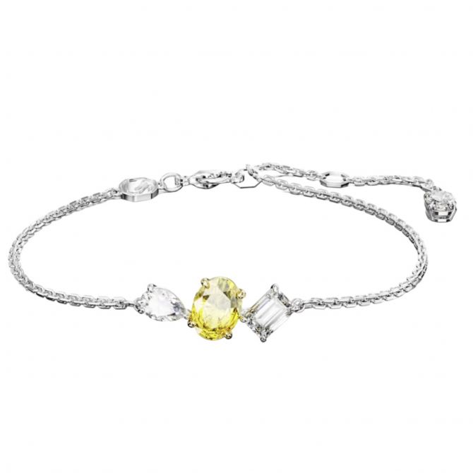 Swarovski Mesmera Mixed Cuts Bracelet, Yellow and Mixed Metal Finish