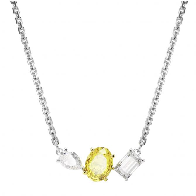 Swarovski Mesmera Mixed Cuts Pendant, Yellow and Mixed Metal Finish