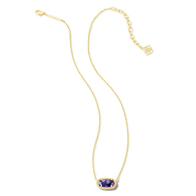 Kendra Scott Yellow Gold Plated Elisa Earrings in Cobalt Blue