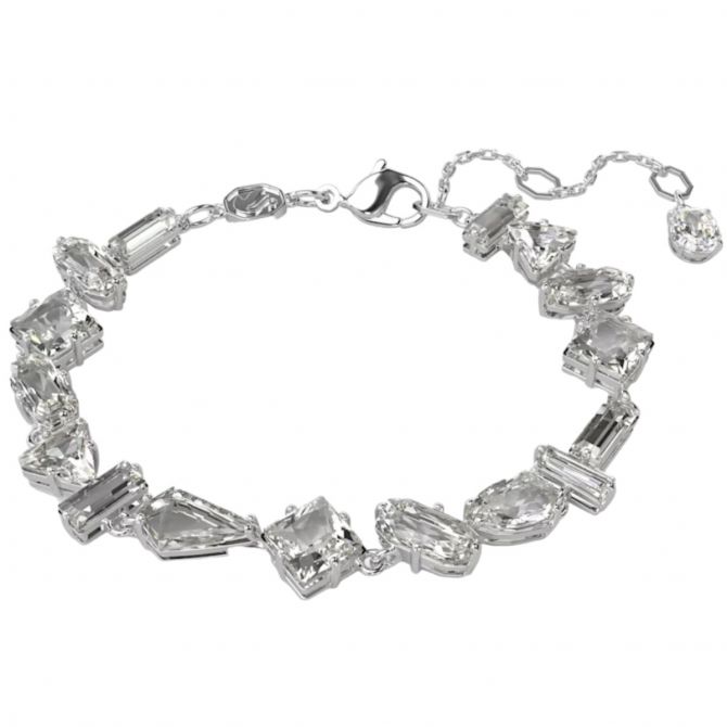 Swarovski Mesmera Mixed Cuts Bracelet, White and Rhodium plated