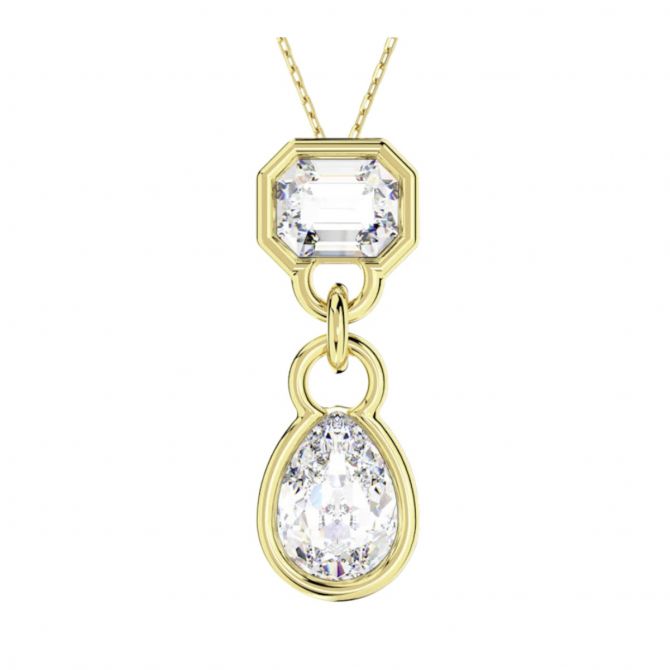 Swarovski Dextera Mixed Cuts Pendant, White and Gold Tone Plated