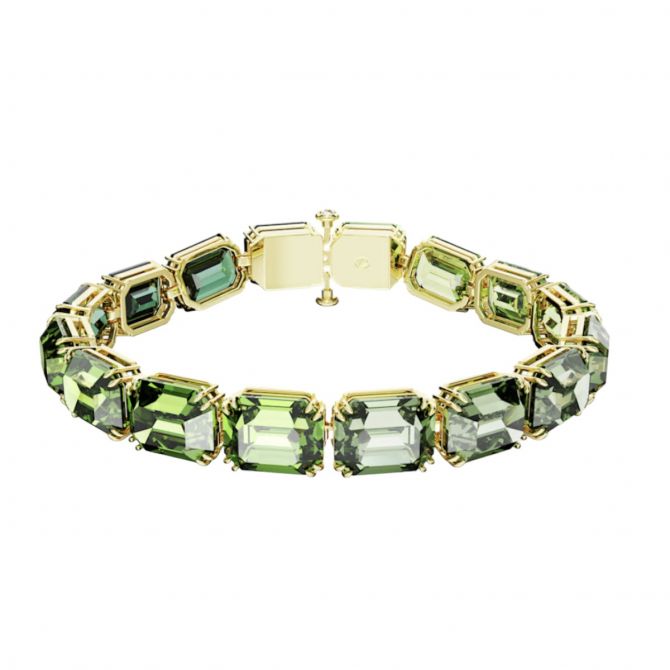 Swarovski Millenia Color Gradient Octagonal Cut Bracelet, Green and Gold Tone Plated