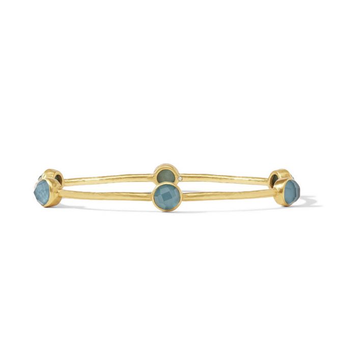 Julie Vos Milano Iridescent Peacock Blue Luxe Bangle, Medium