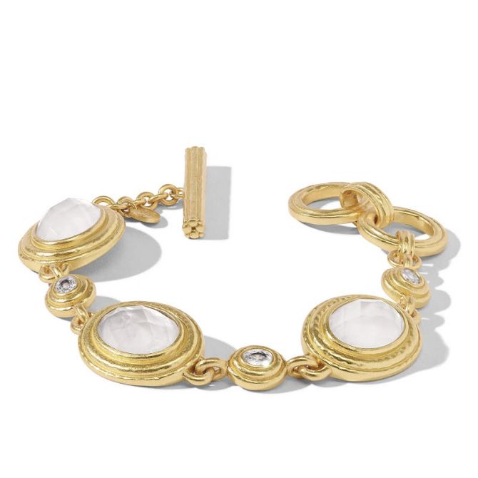 Julie Vos Tudor Stone Bracelet, Iridescent Clear Crystal