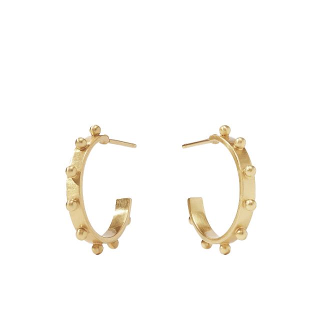 Julie Vos SoHo Yellow Gold Plate Hoop Earrings, Small