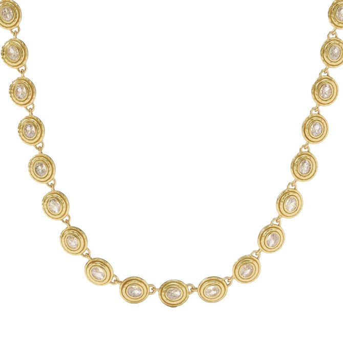 Julie Vos Tudor Tennis Necklace, Cubic Zirconia