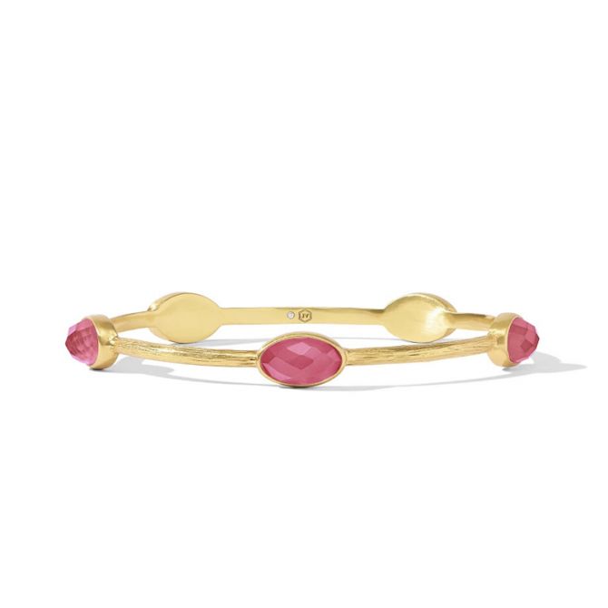 Julie Vos Iridescent Raspberry Ivy Stone Bangle, Medium