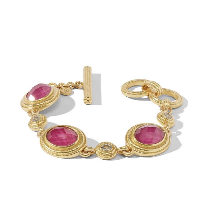 Julie Vos Tudor Stone Bracelet, Iridescent Raspberry