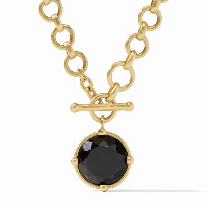 Julie Vos Honeybee Demi Necklace, Obsidian Black