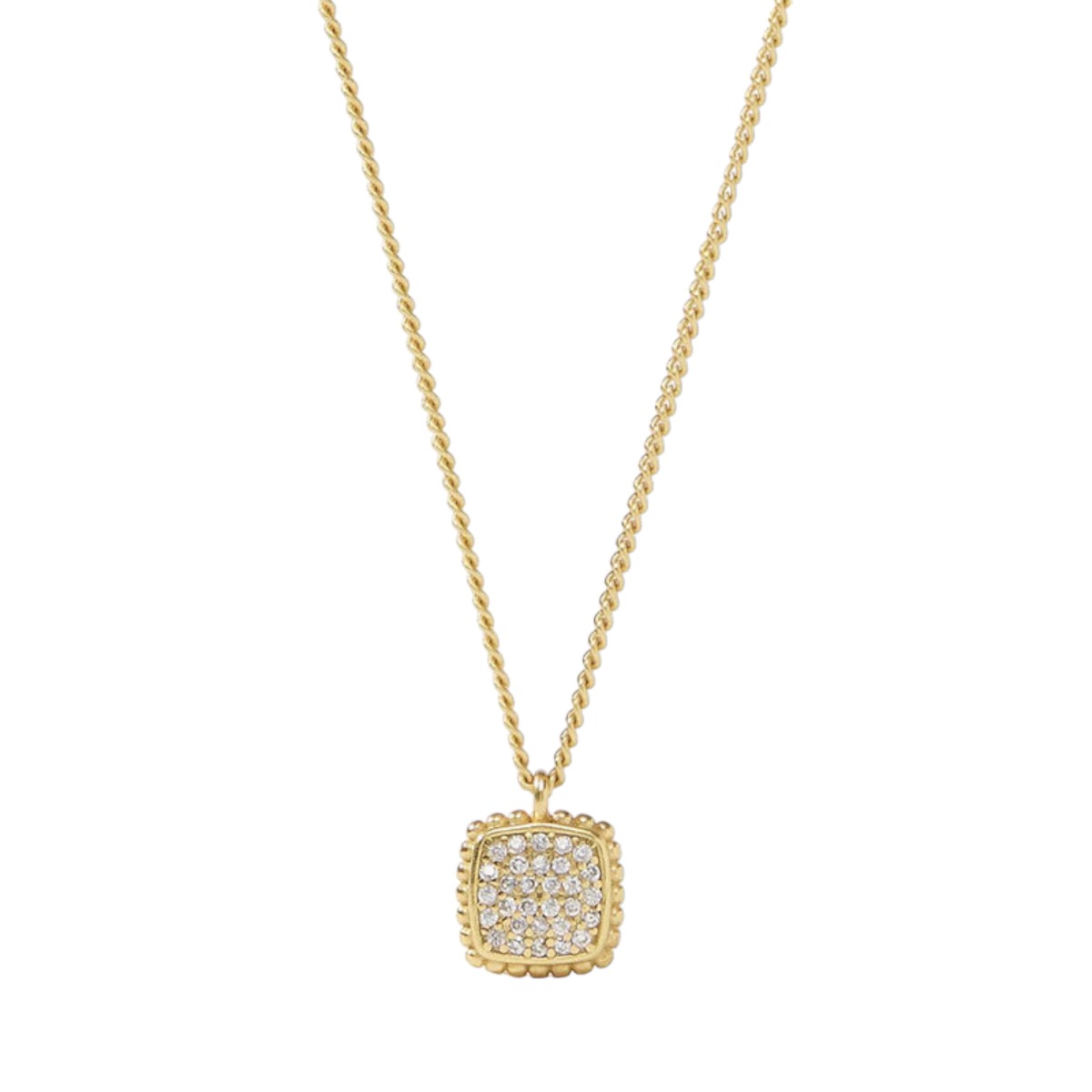 Julie Vos Noel Pave Solitaire Necklace | N474GPCZ00 | Borsheims