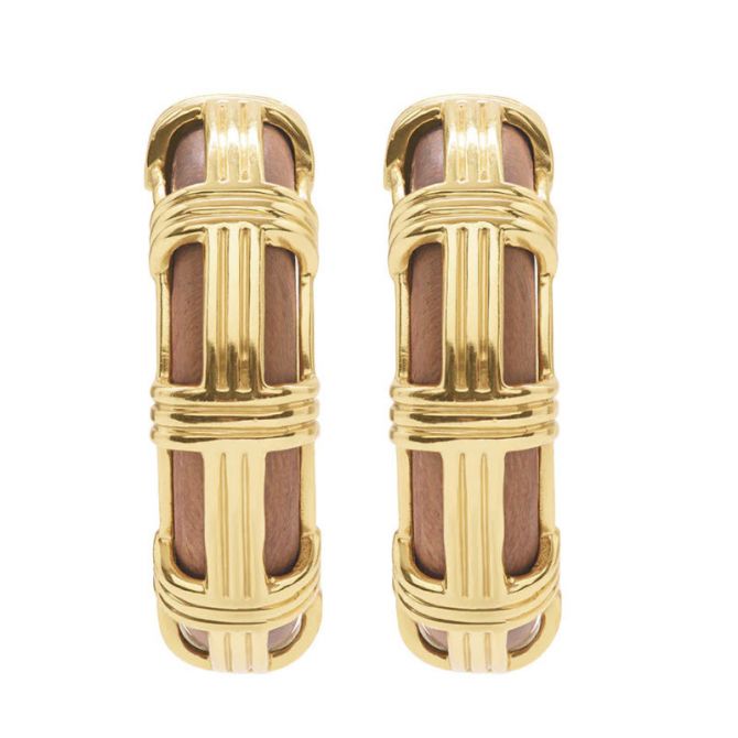 Capucine De Wulf Gaia Cage Hoop Earrings, Teak